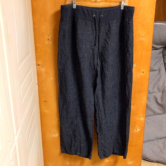 Eileen Fisher Pants - Eileen Fisher gray linen pants size L
